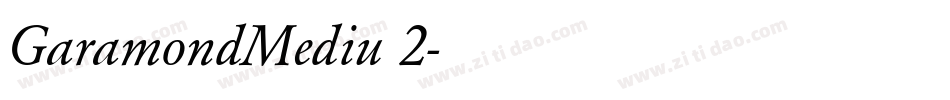 GaramondMediu 2字体转换